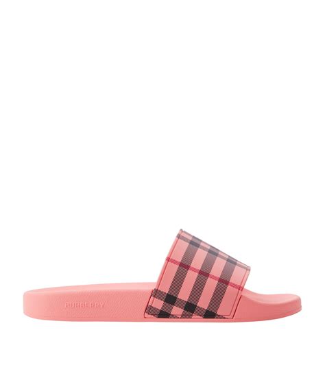 pink burberry wellies|women's Burberry slides.